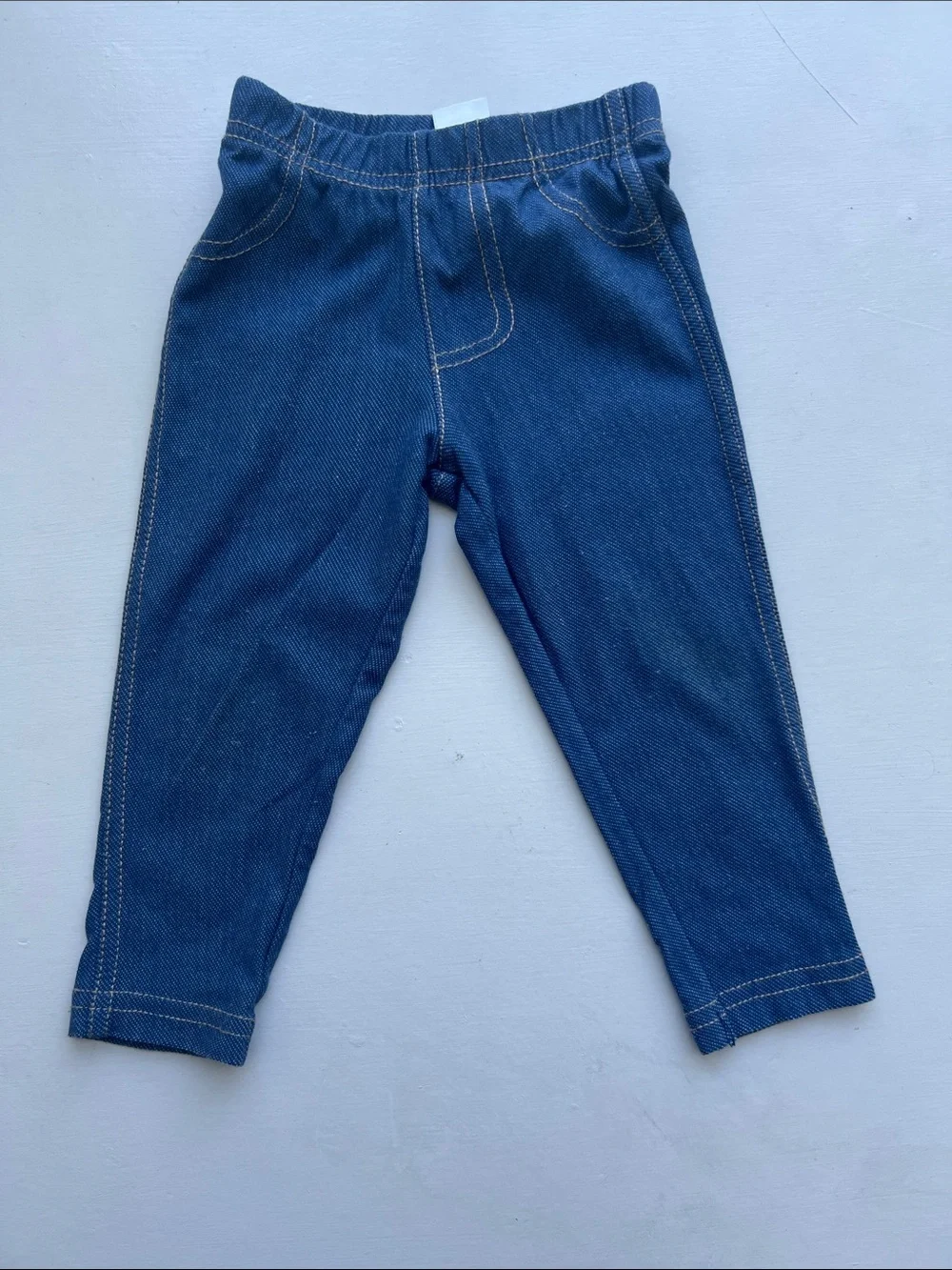 Carter's Dark Blue Denim-Look Stretch Leggings